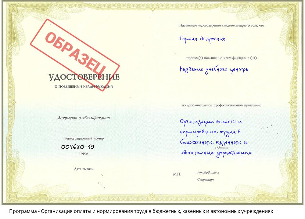 Организация оплаты и нормирования труда в бюджетных, казенных и автономных учреждениях Уфа