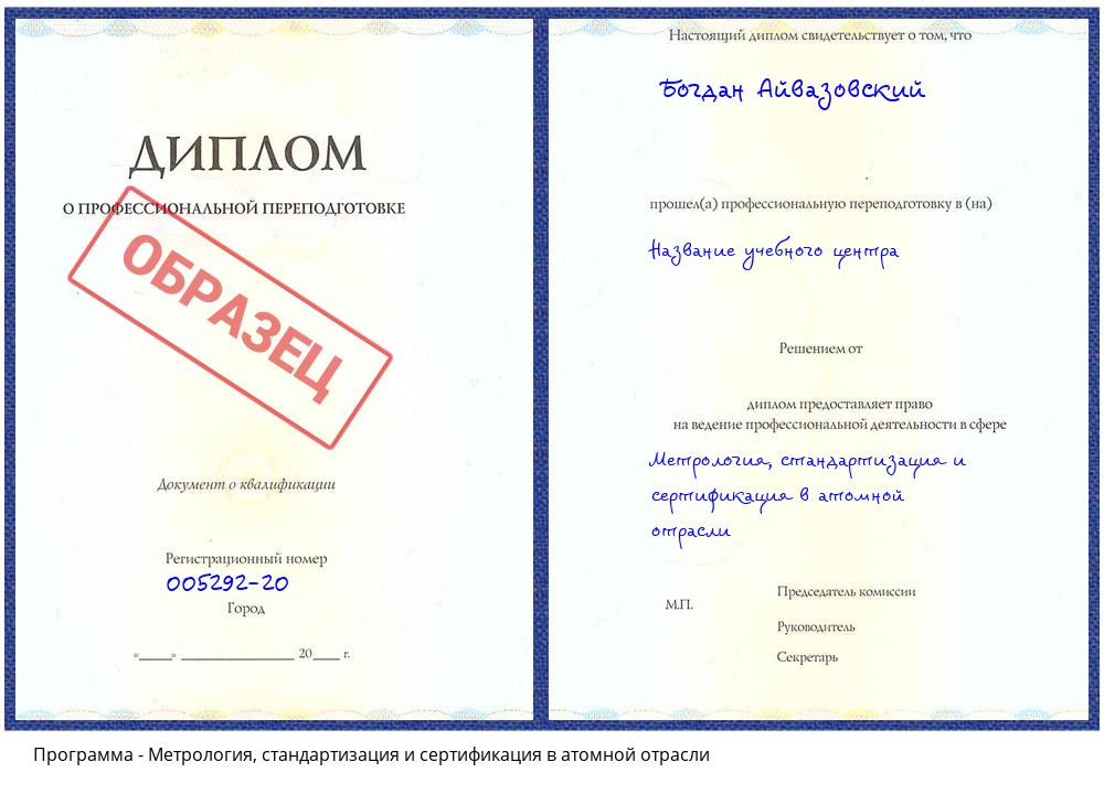 Метрология, стандартизация и сертификация в атомной отрасли Уфа