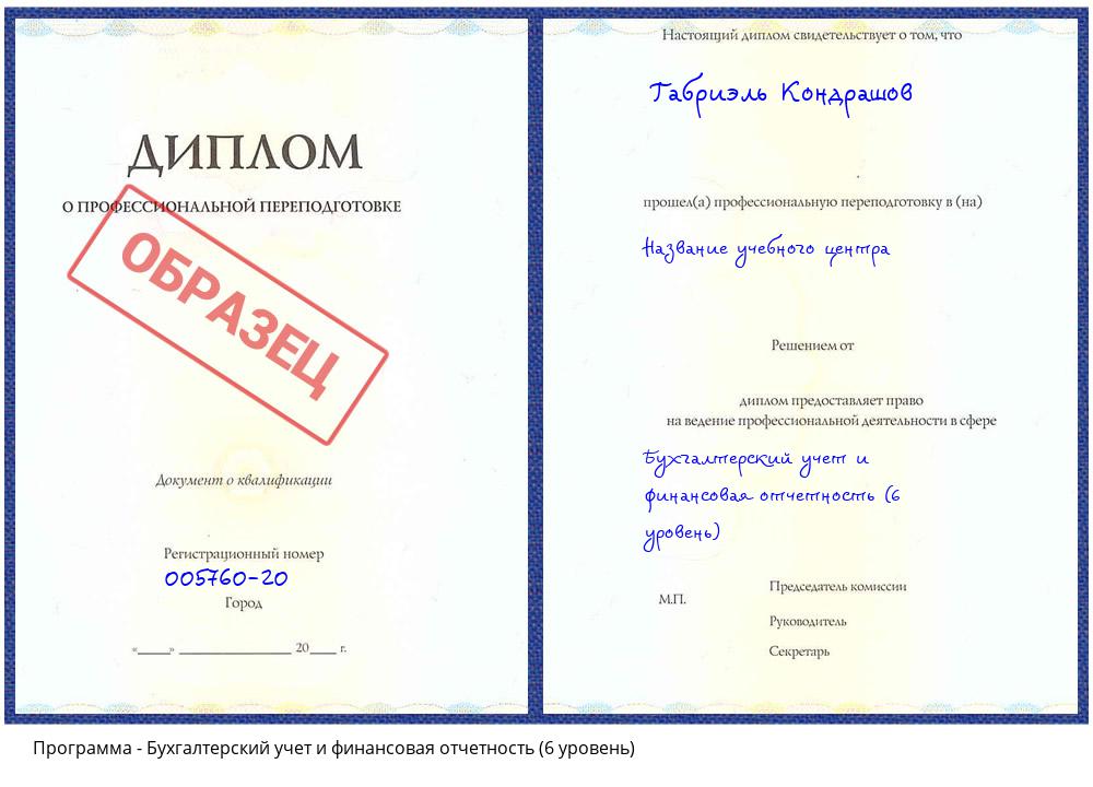 Бухгалтерский учет и финансовая отчетность (6 уровень) Уфа